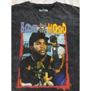 Boyz N the‎ Hood T Shirt Size L Gray Graphic Tee Rap Hip Hop Ice Cube Grunge